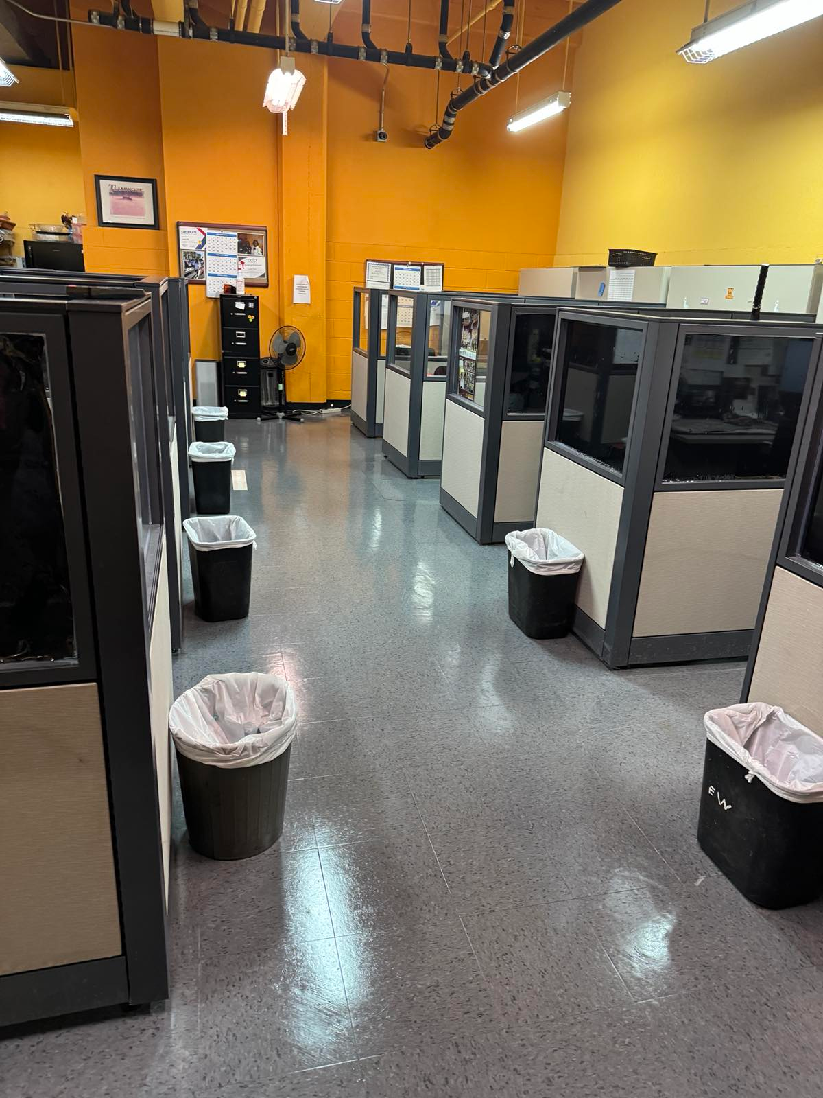 Workspace deep clean & buff